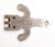 Vintage 7.5 In. Nickeled Brass Ice Box Hinge For Sale - Image 4 of 4