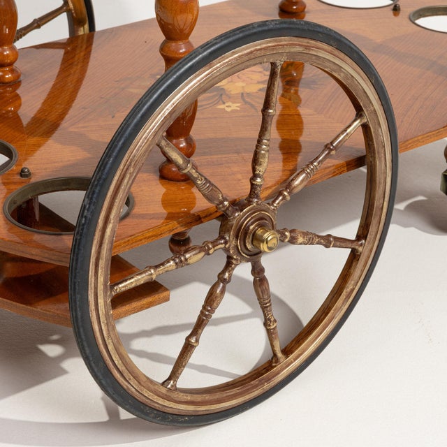Mid 20th Century France Brown Wood Bar Carts & Dry Bars For Sale - Image 9 of 10
