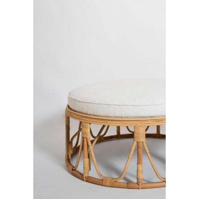 Contemporary Arrabida Rattan Stool by Barracuda Interiors For Sale - Image 3 of 6