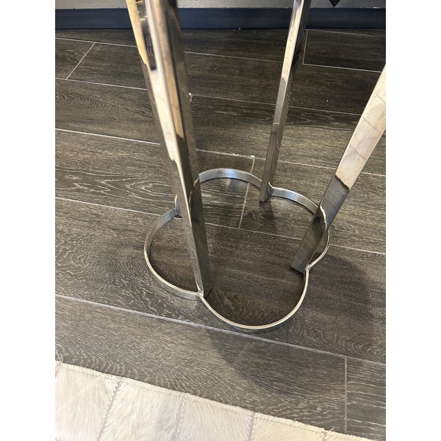 2020s White Marble Clover Side Table For Sale - Image 5 of 7