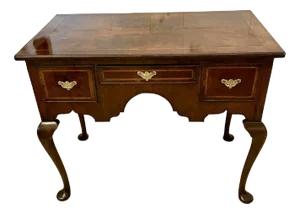 Large Antique Queen Anne Walnut Lowboy, 1710s