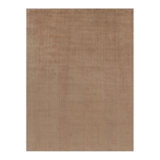 Rug & Kilim’s Oversized Contemporary Textural Rug in Beige-Brown Tones - 12x16 For Sale