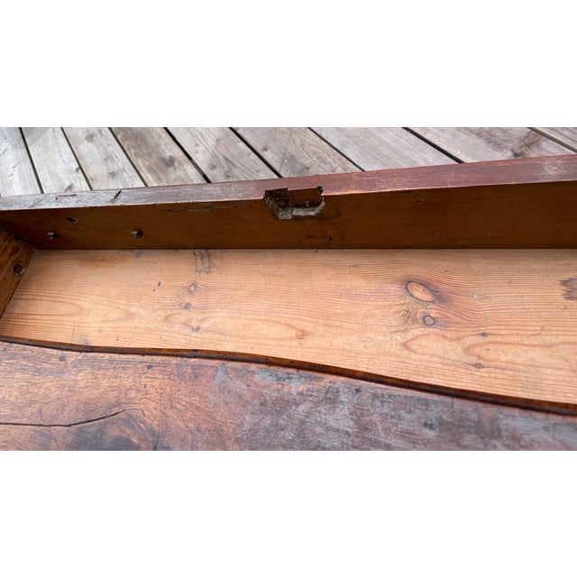 Brown 19th C French Provincial Louis XV Style Solid Walnut Writing Desk, Hall or Side Table - For Sale - Image 8 of 18