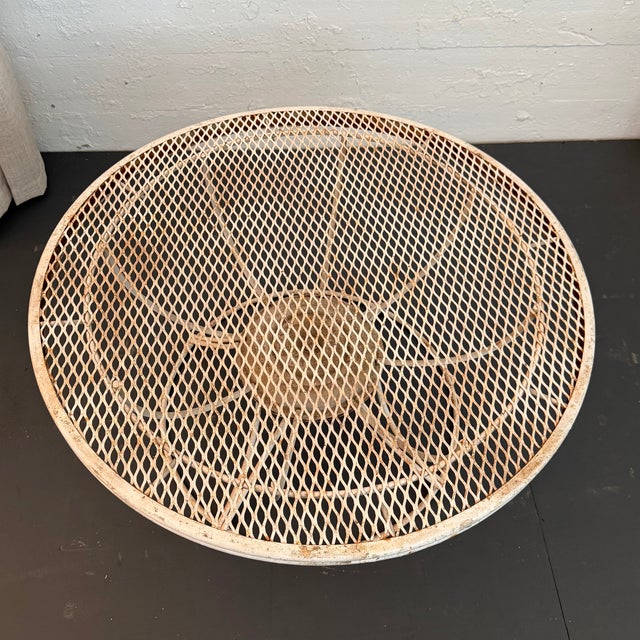 Mid-Century Modern Mid-Century Modern Woodard Sculptura Style Swivel Outdoor Coffee Table For Sale - Image 3 of 7