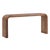 Beautiful medium brown chestnut finish rounded waterfall style wood console table. Each may vary in exact finish/tones,...