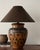 Late 20th-Century Geometric Relief Earthenware Table Lamp For Sale - Image 4 of 11