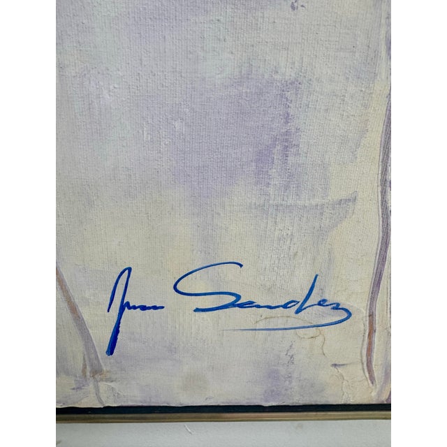 1980s 1980s Juan Sánchez Signed Abstract Expressionist Painting For Sale - Image 5 of 11