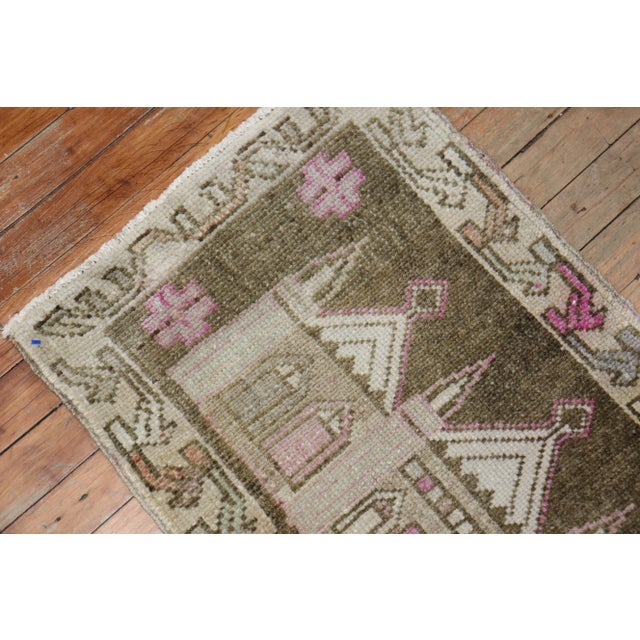 Vintage Mini Turkish Anatolian Rug - 1'7" x 2'8" For Sale - Image 4 of 5