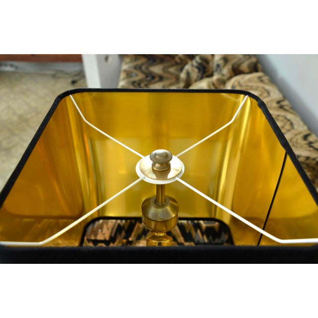 Brutalist Brass Table Lamp from Belgo Chrom, Belgium, 1970s For Sale - Image 11 of 15