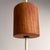 Vintage Pendant Lamp with Rattan Shade and Teak Applications, 1960s For Sale - Image 6 of 9