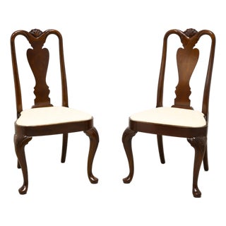 Hickory Chair Mahogany Queen Anne Dining Side Chairs - Pair B For Sale