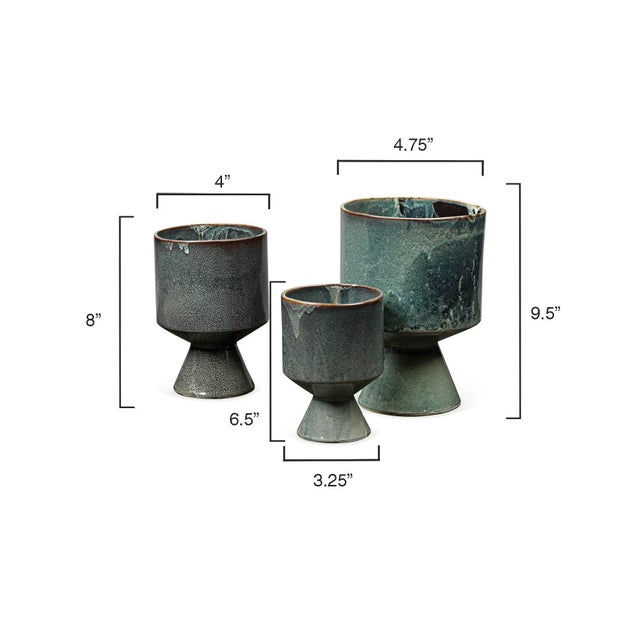 Modern Jamie Young Berkeley Ceramic Pots - Set of 3 For Sale - Image 3 of 5