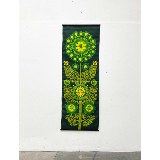 Mid-Century Modern Swedish Linen Wall Tapestry from Ulla Scheuer, 1960s, in Very Good conditions. Designed 1960 to 1969...