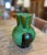 Mid-Century Modern Vintage Drip-Glaze Green and Ochre Pottery Pitcher For Sale - Image 3 of 6