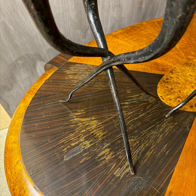 Mid 20th Century Pair of Iron Brutalist Candelabra For Sale - Image 9 of 18