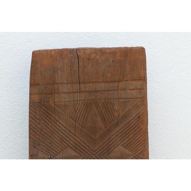 19th Century 1920's Bwa Gurunsi Geometric Carved Door For Sale - Image 5 of 8