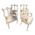 Late 20th Century Set of 4 'Fairy Tale' Hollywood Regency Armchairs For Sale