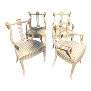 Late 20th Century Set of 4 'Fairy Tale' Hollywood Regency Armchairs