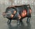 Vintage Boho Wrought Iron Pig Bank For Sale - Image 4 of 5