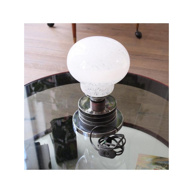 White Vintage Table Lamp, 1970s For Sale - Image 8 of 11