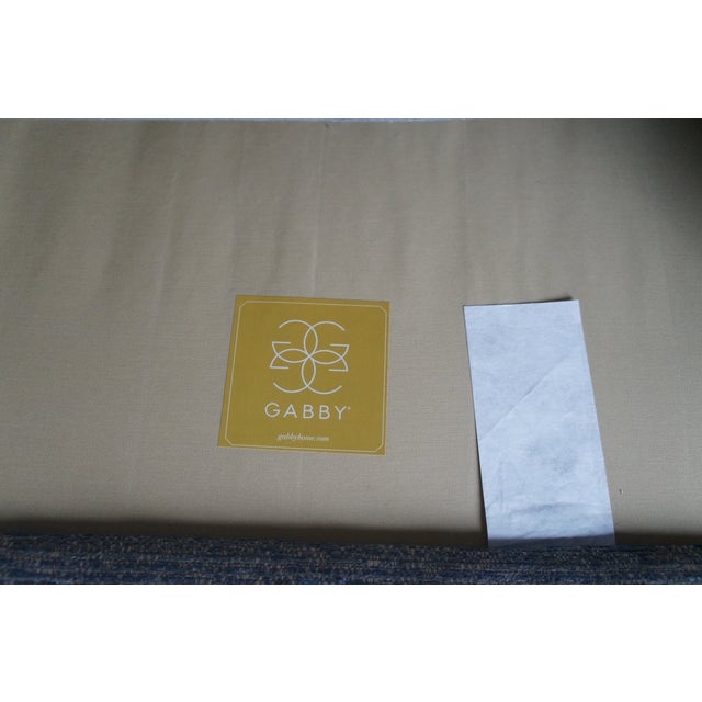 Late 20th Century Gabriella White Bev Upholstered Modern Blue Slope Arm Library Chair and a Half For Sale - Image 4 of 11