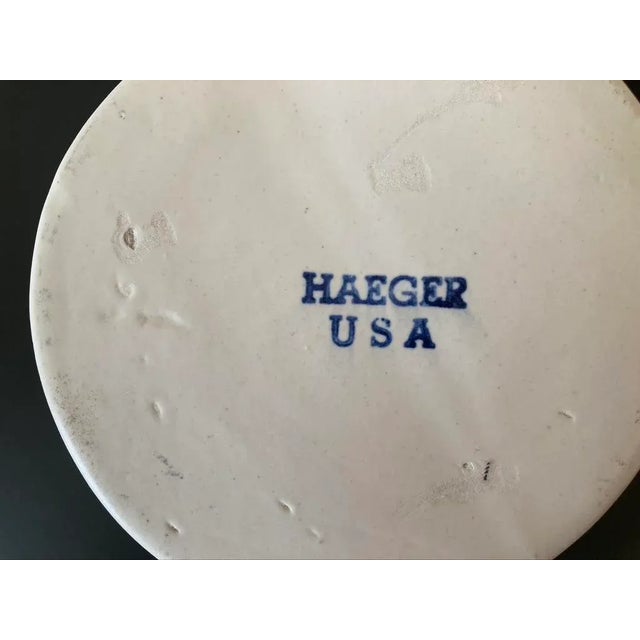 American Modern Matte White Porcelain Vase With Banded Design by Haeger, Circa Early 20th Century For Sale - Image 11 of 12