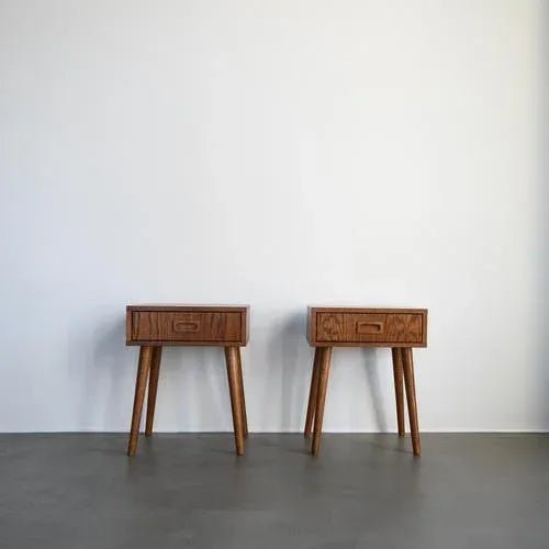 Wood Vintage Bedie Runo Bedstands by Pastform, Set of 2 For Sale - Image 7 of 10