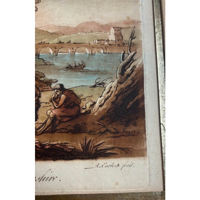 Pair of Charming Engravings of the English Countryside From the Original Drawing From “The Collection of the Duke of Devonshire” For Sale - Image 10 of 10