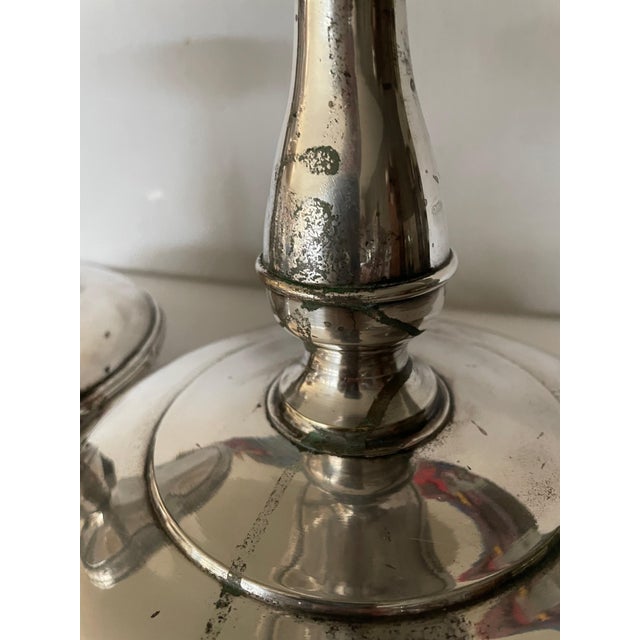 Antique Silver Metal Centerpieces, 1890s, Set of 2 For Sale - Image 10 of 13