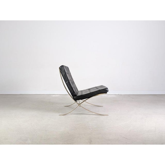 Black Barcelona Chair by Mies van der Rohe for Knoll International For Sale - Image 11 of 18