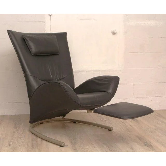 Rolf Benz Rolf Benz Armchair With Hidden Footrest For Sale - Image 4 of 9