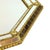 Baroque Large Vintage Venetian Hollywood Regency Octagonal Parclose Mirror with Glass and Brass Garlands, 1970s For Sale - Image 3 of 15
