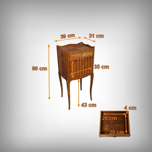 Louis XV-Louis XVI Transitional Marquetry Coffee Table, 1950s For Sale - Image 18 of 18