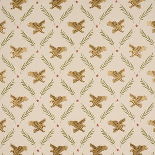 Sample - Schumacher Lolaire Wallcovering In Ivory For Sale