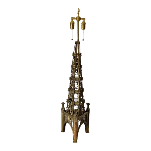 Early 20th Century Neo Gothic Bronze Lamp