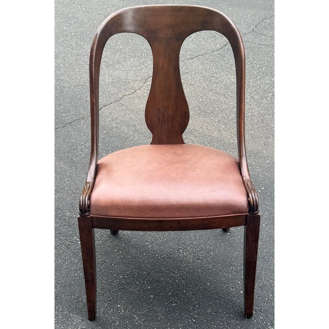 Brown Walter E Smithe French Empire Dining Chairs - Set of 8 For Sale - Image 8 of 12