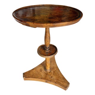 Late 19th Century French Charles X Style Burlwood Side Table For Sale