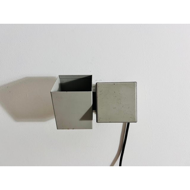 Pair of Metal Cubic Wall Lamps by Kaiser Leuchten, Germany 1970s For Sale - Image 11 of 12