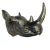 Metal Late 20th Century Wall Mounted Cast Aluminum Rhino Sculpture For Sale - Image 7 of 12