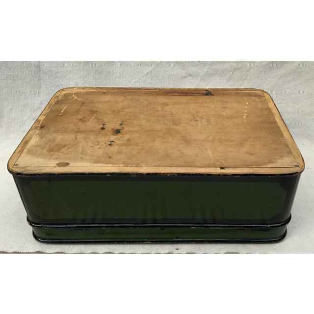 Antique 19th Century Painted Wood French Box For Sale - Image 11 of 12