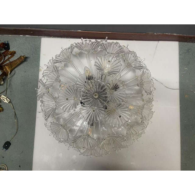 Murano Glass Handmade Flower Flushmount by Contemporanea Srl, Italy, 1990s For Sale - Image 11 of 12