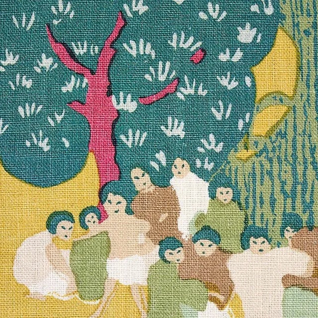 Schumacher Sample- Schumacher Pearl River Fabric in Yellow For Sale - Image 4 of 4