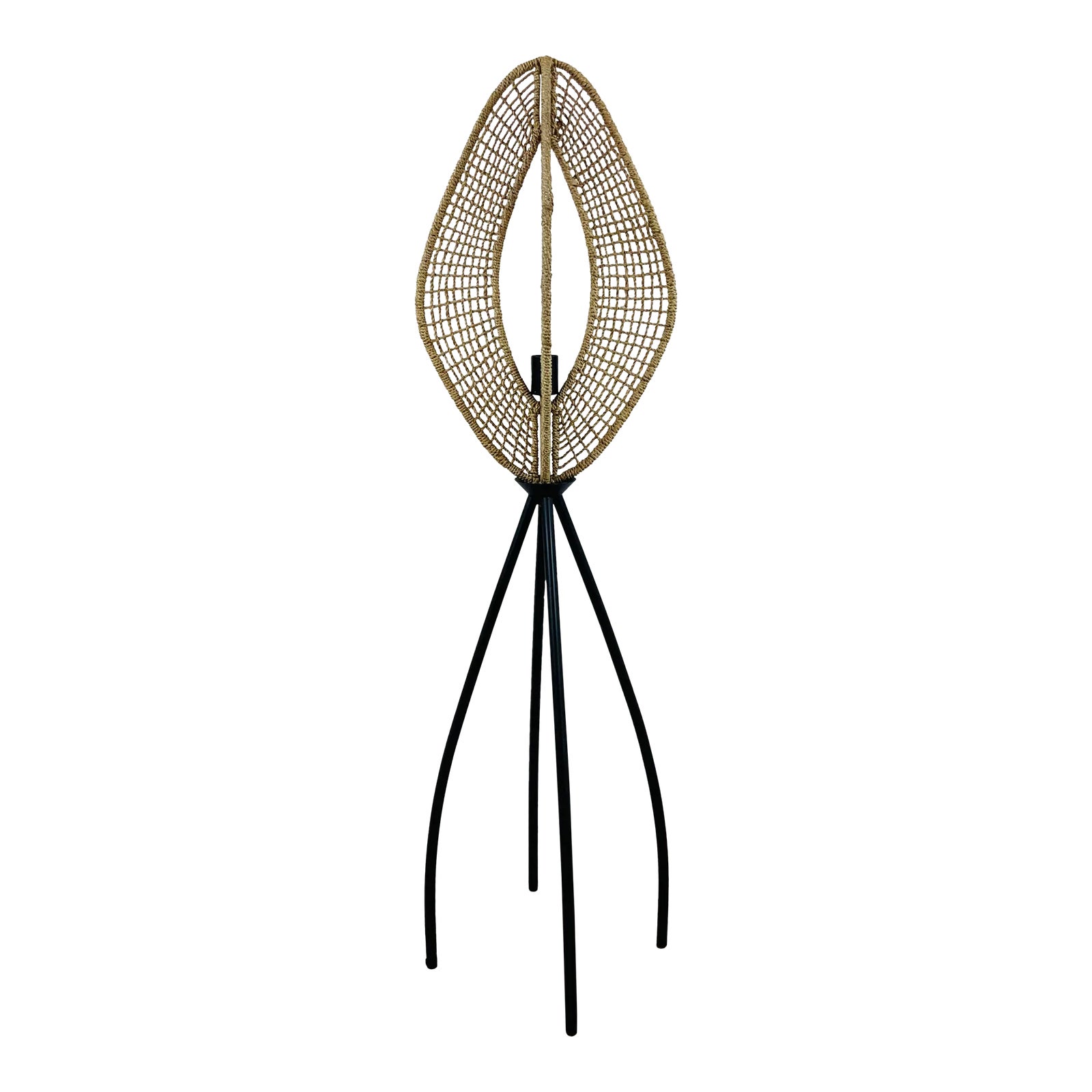 Currey & Co. Organic Modern Basket Weave Rope Floor Lamp Prototype ...