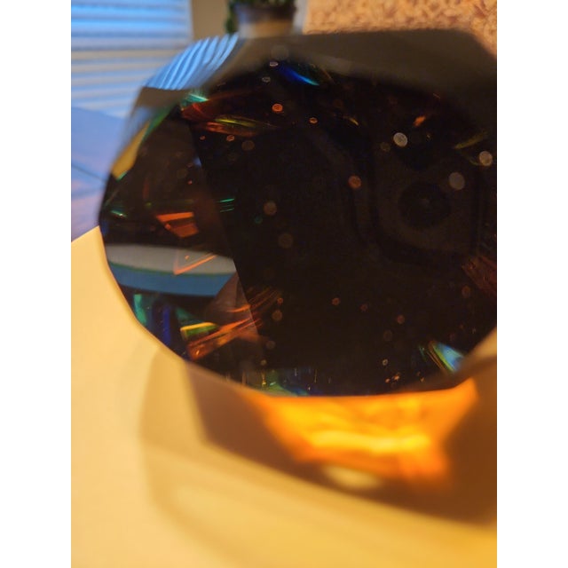 Mid 20th Century Alessandro Mandruzzato Murano Faceted Sommerso Glass Teardrop Sculpture - 7-Inch For Sale In Dallas - Image 6 of 10