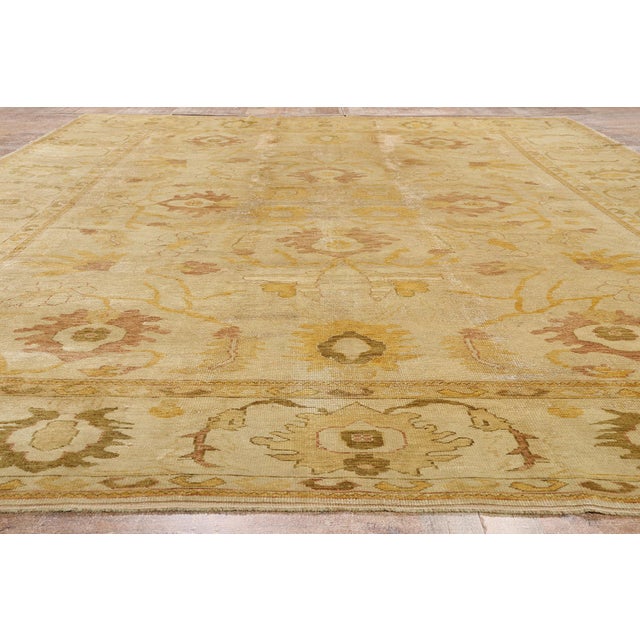 Vintage Turkish Oushak Rug, 11'06 X 15'01 For Sale - Image 9 of 10