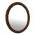 One of a Kind Acorn Oval Wall Mirror by Joseph Malekan For Sale