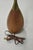 Vintage Tony Paul Mid Century Modern Sculpted Walnut & Brass Small Table Lamp For Sale - Image 9 of 12