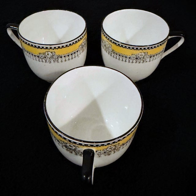 Royal Albert 1910s Art Deco Royal Albert Crown China Tea Service - Set of 3 For Sale - Image 4 of 18