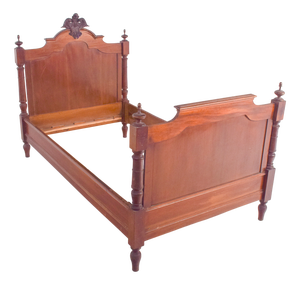 Portuguese Light Wood Single Bed, 1940