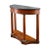 A gorgeous French Empire style demilune console table in mahogany with finely cast bronze mountings and black marble top....